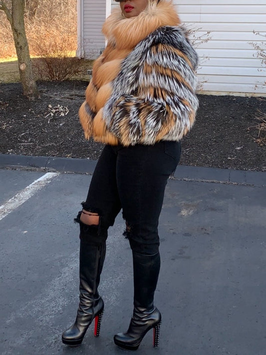 Fox Fur Patchwork Jacket（✔️Free shipping）